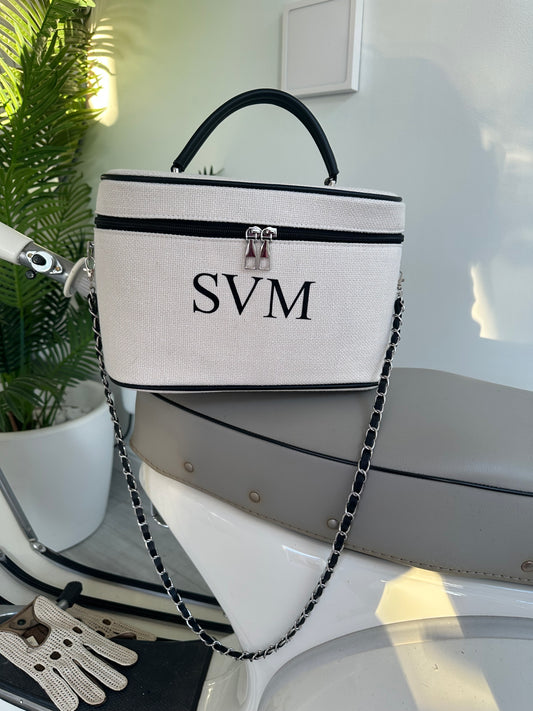 NEW Cream & Black Cross Body Bag