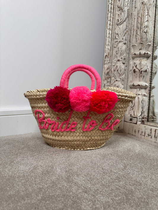 Mini Personalised Straw Bag