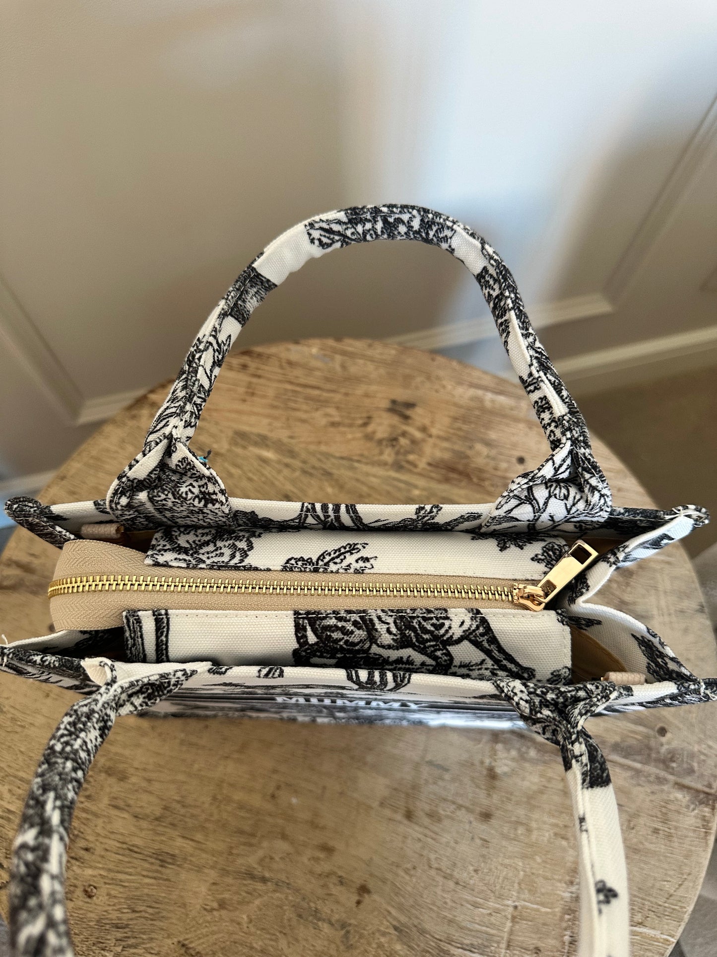 Black Safari Mini Shopper Bag