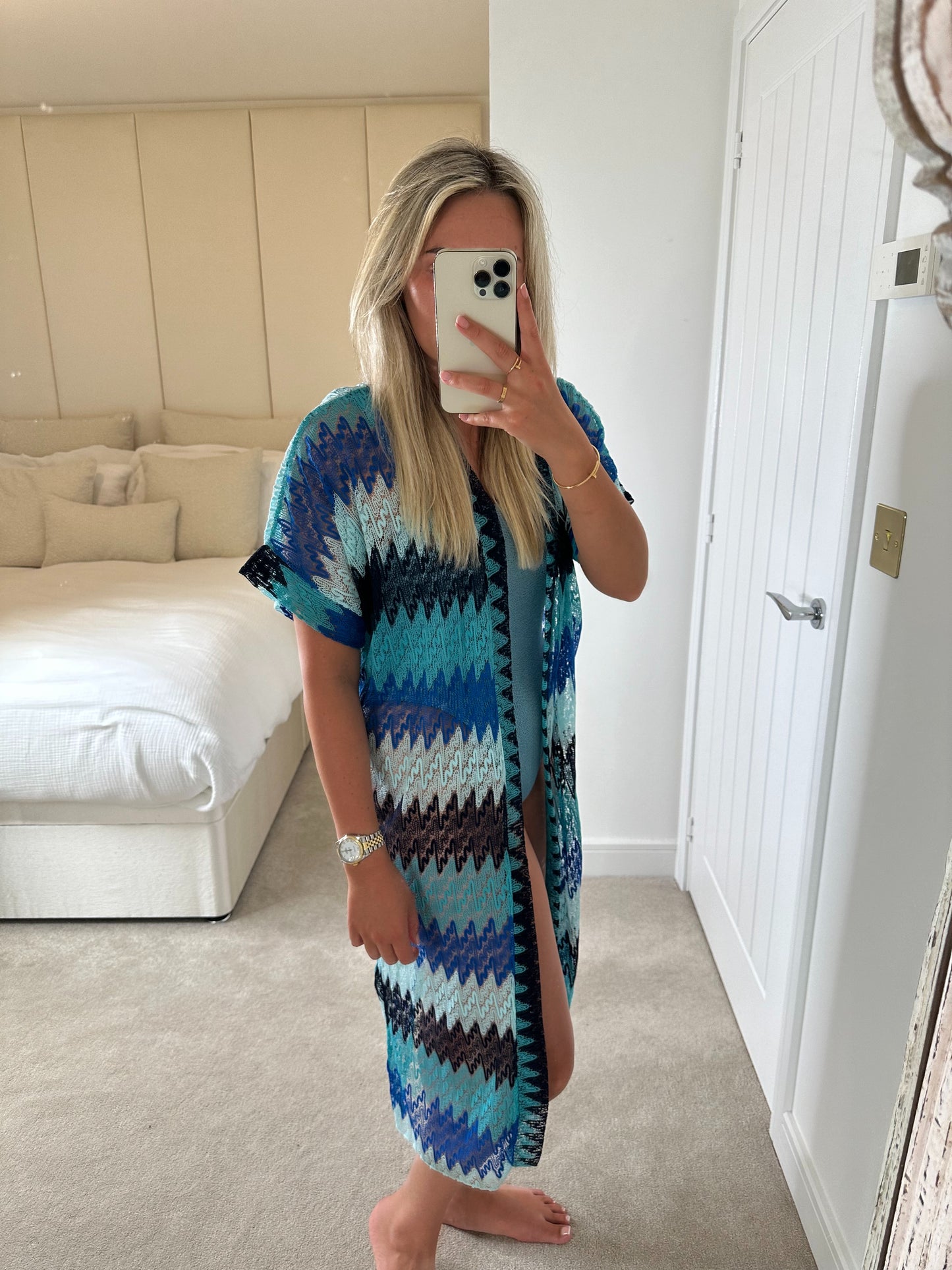 Blue Cover Up Cardigan