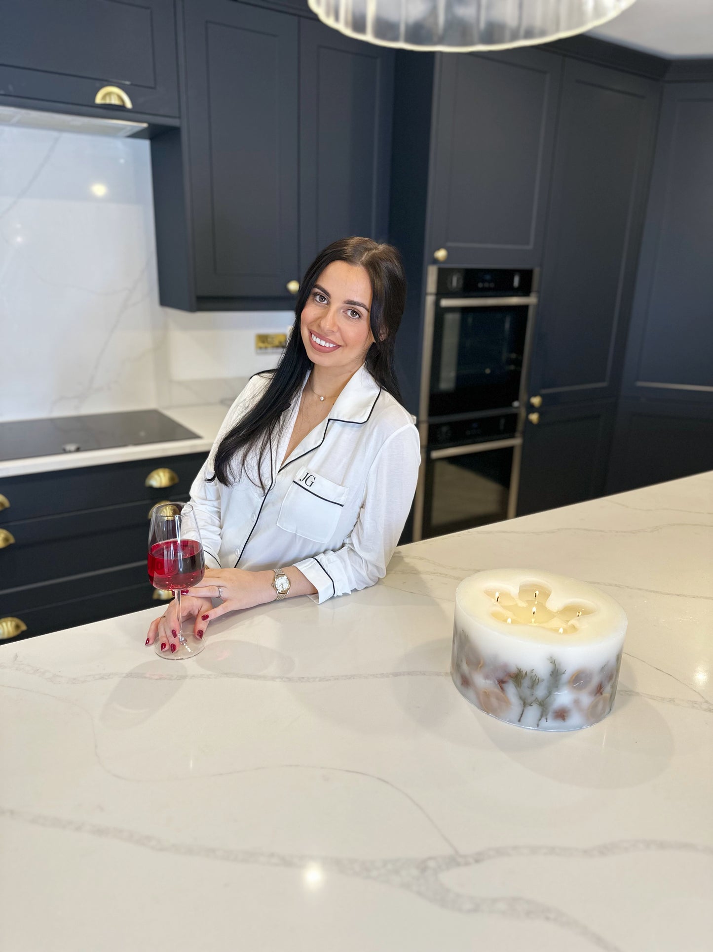 White Soft Long Personalised Pyjamas