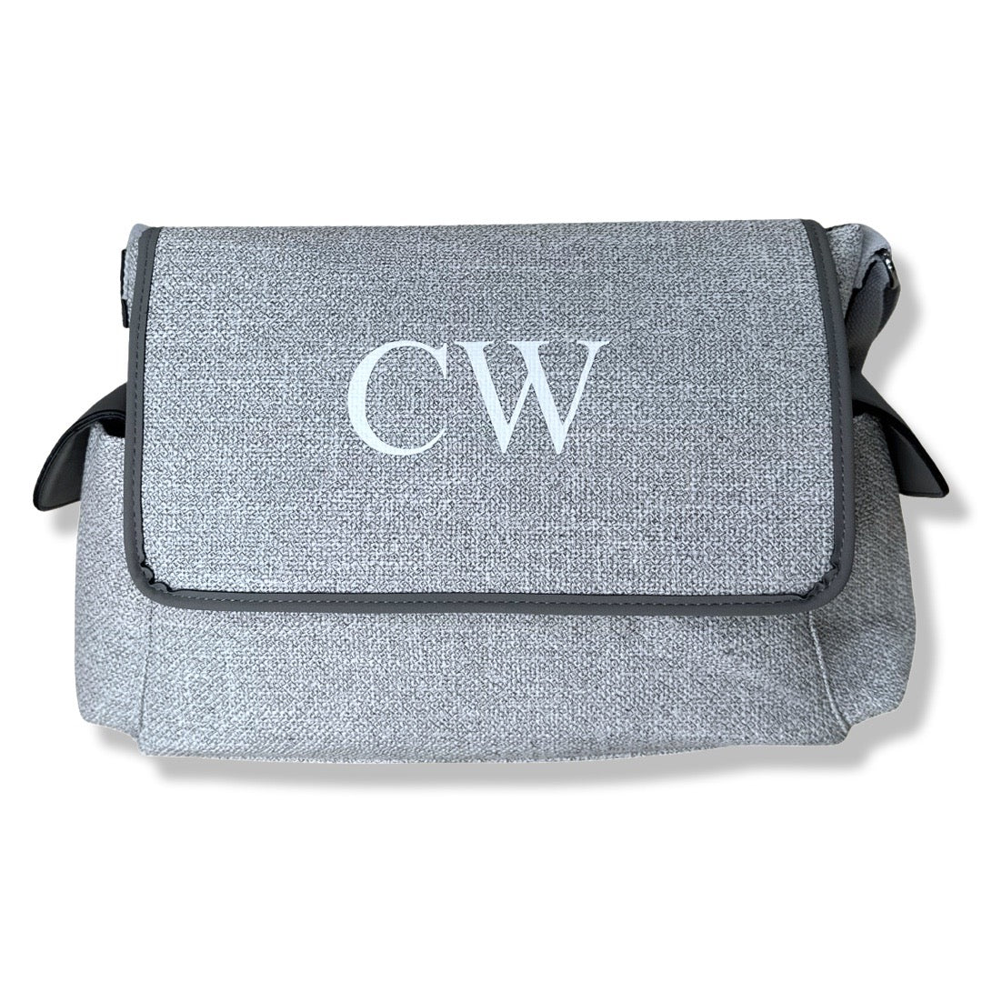 Grey Personalised Baby Changing Bag