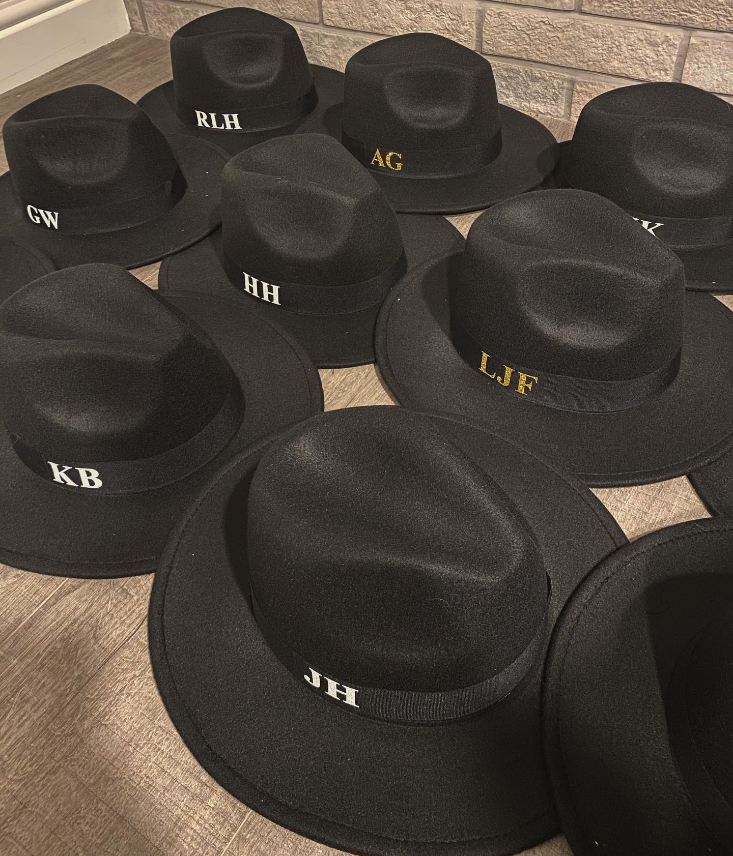 Black Personalised Fedora Hat