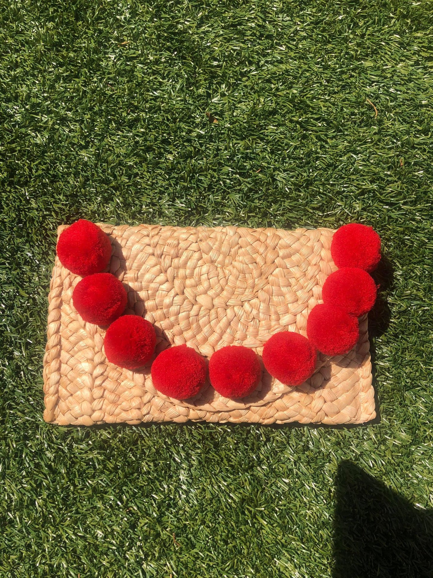 Handmade Pom Pom Clutch