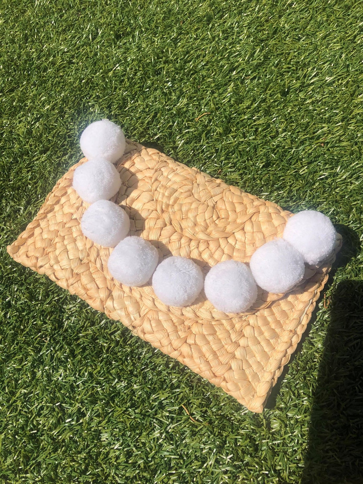 Handmade Pom Pom Clutch