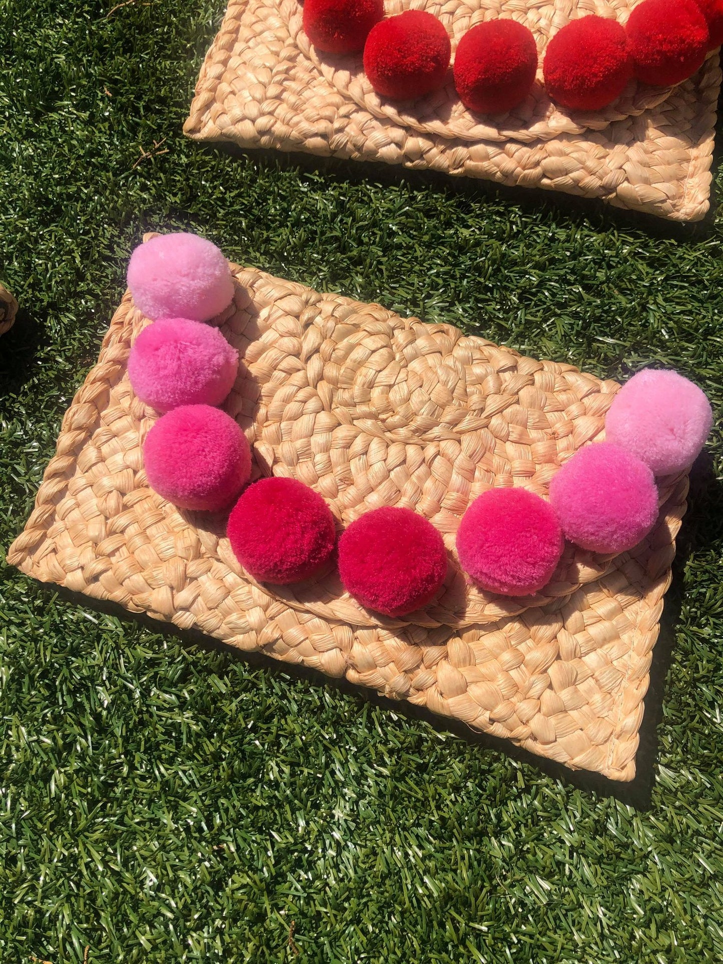 Handmade Pom Pom Clutch