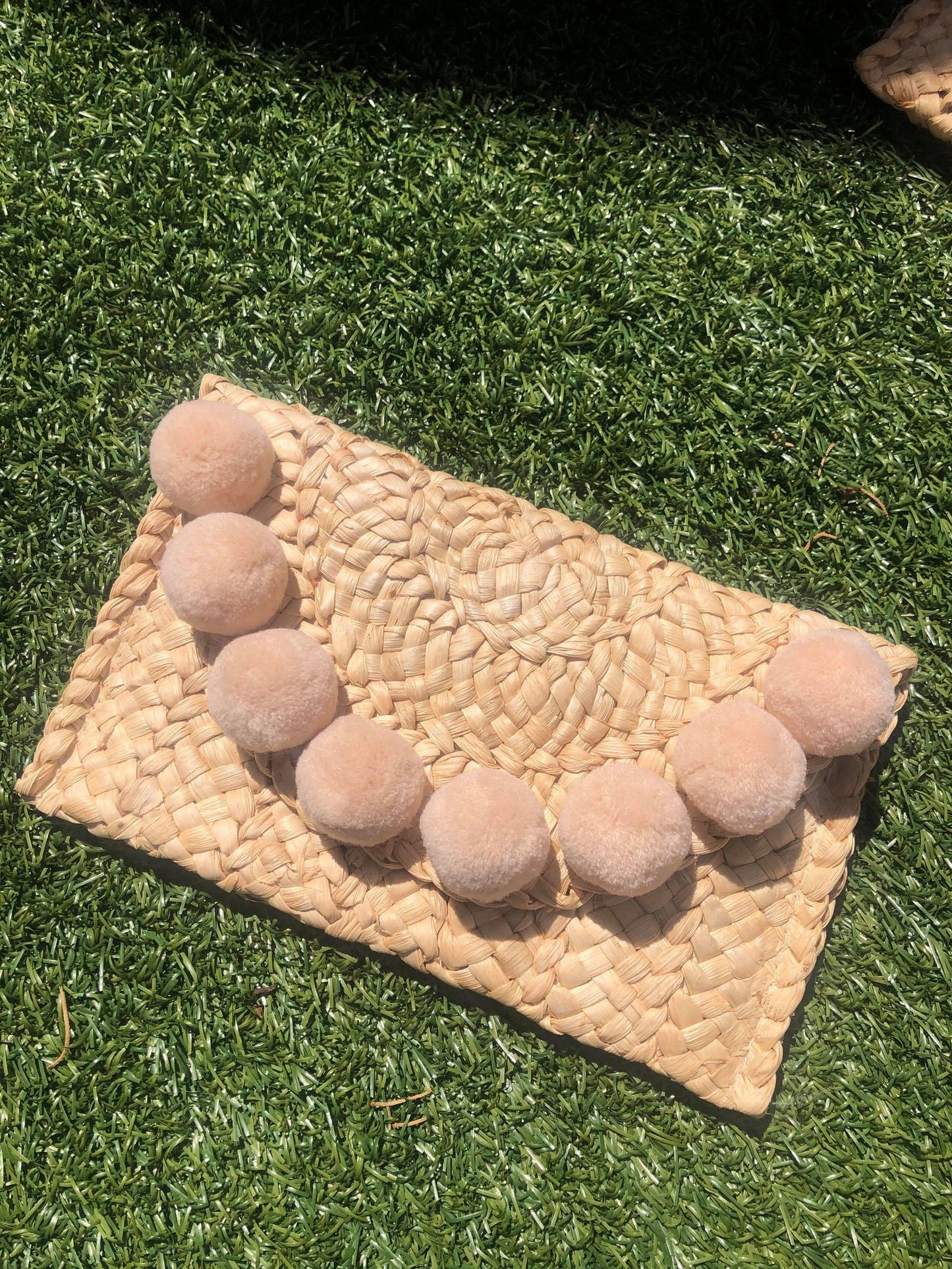 Handmade Pom Pom Clutch