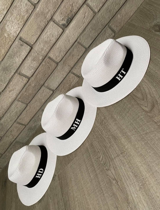 White Personalised Sun Hat