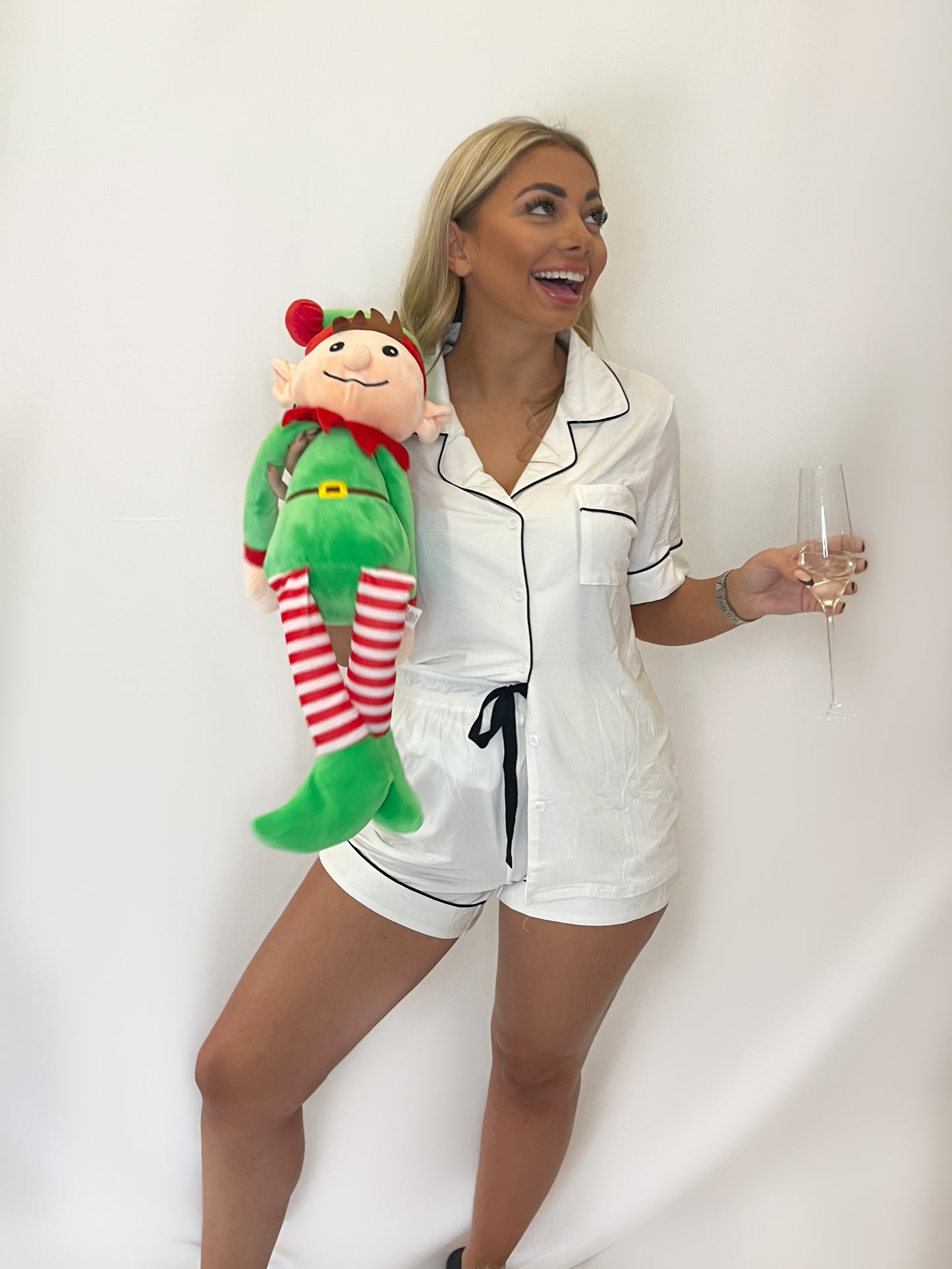 White Soft Short Personalised Pyjamas