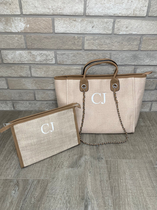 Brown Medium Bag & Clutch