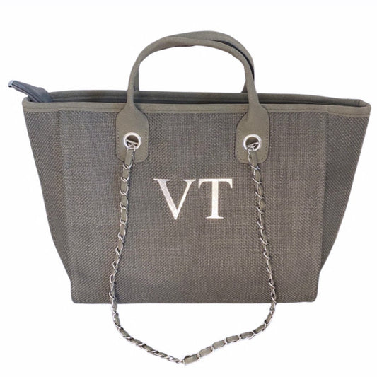 NEW Anthracite Grey Personalised Medium Canvas Bag