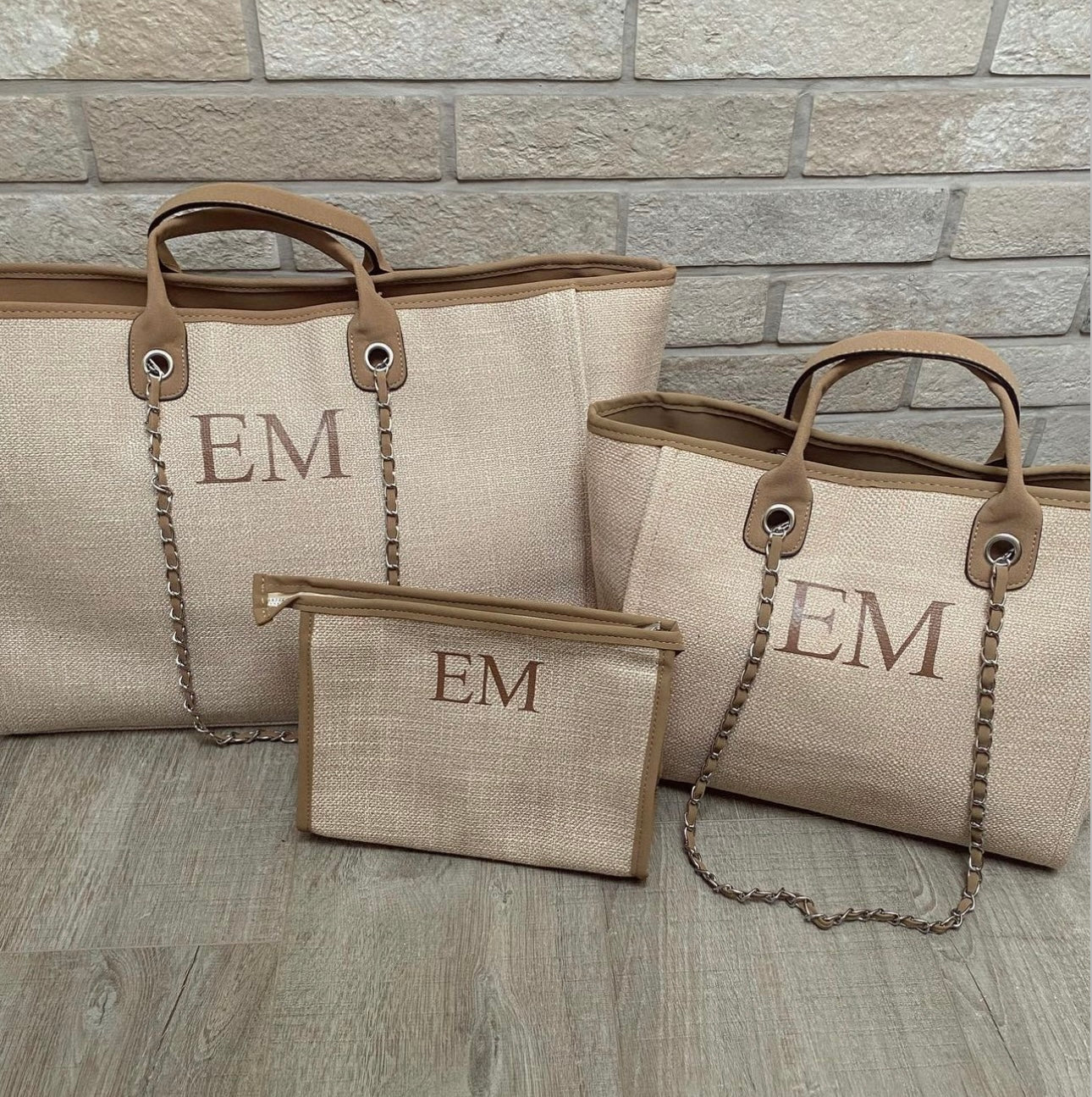 Brown Weekender, Medium & Clutch Bag