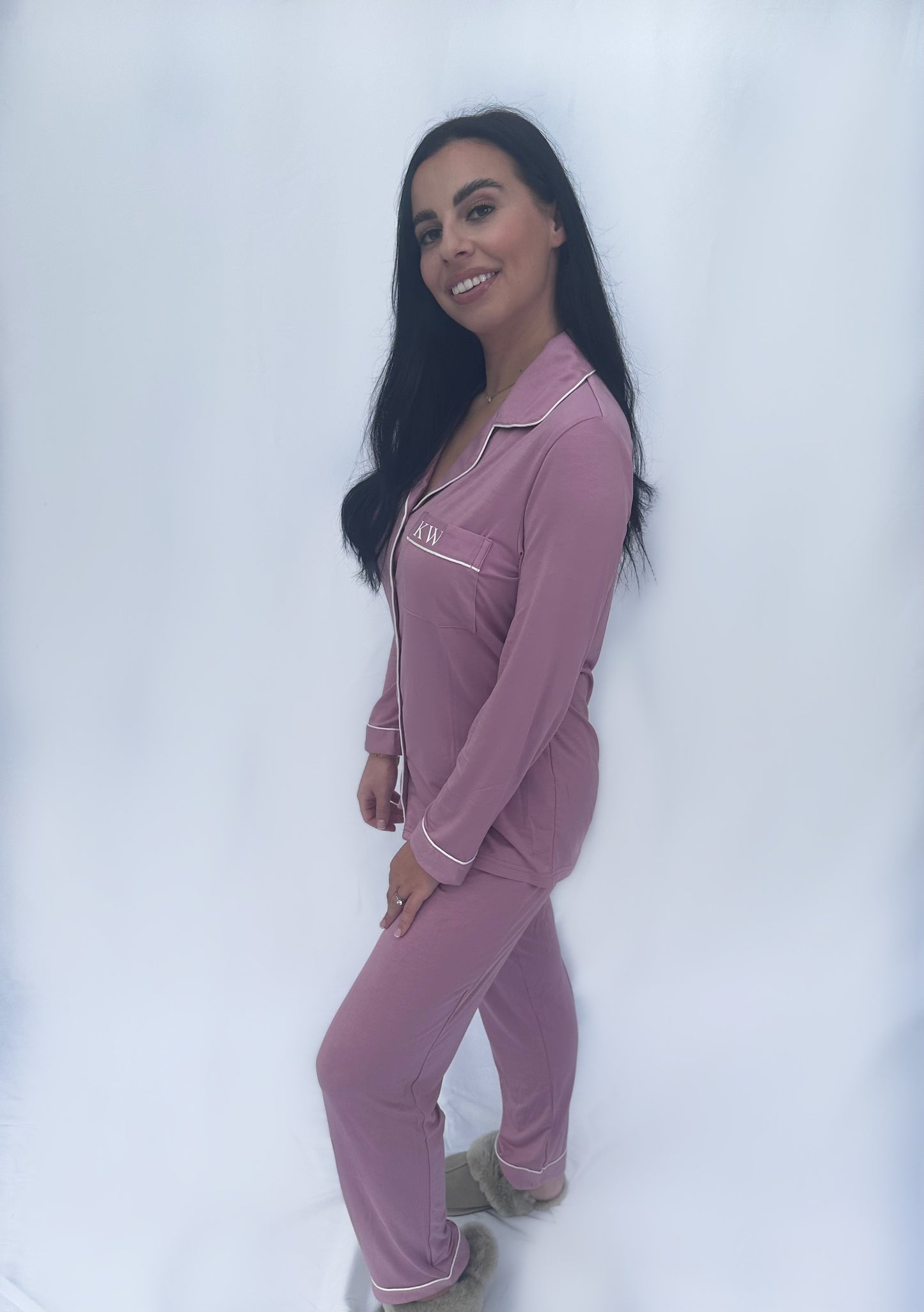 Pink Soft Long Personalised Pyjamas