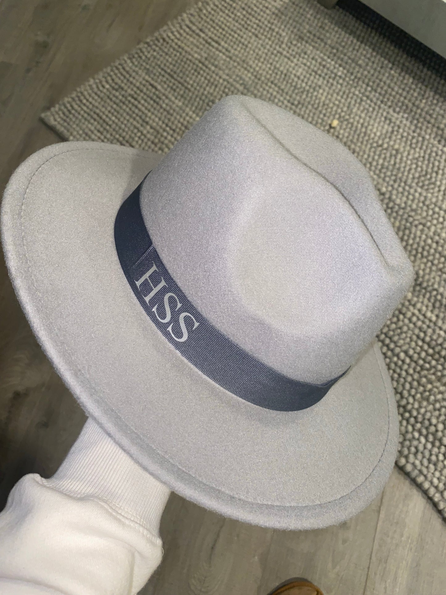 Grey Personalised Fedora Hat