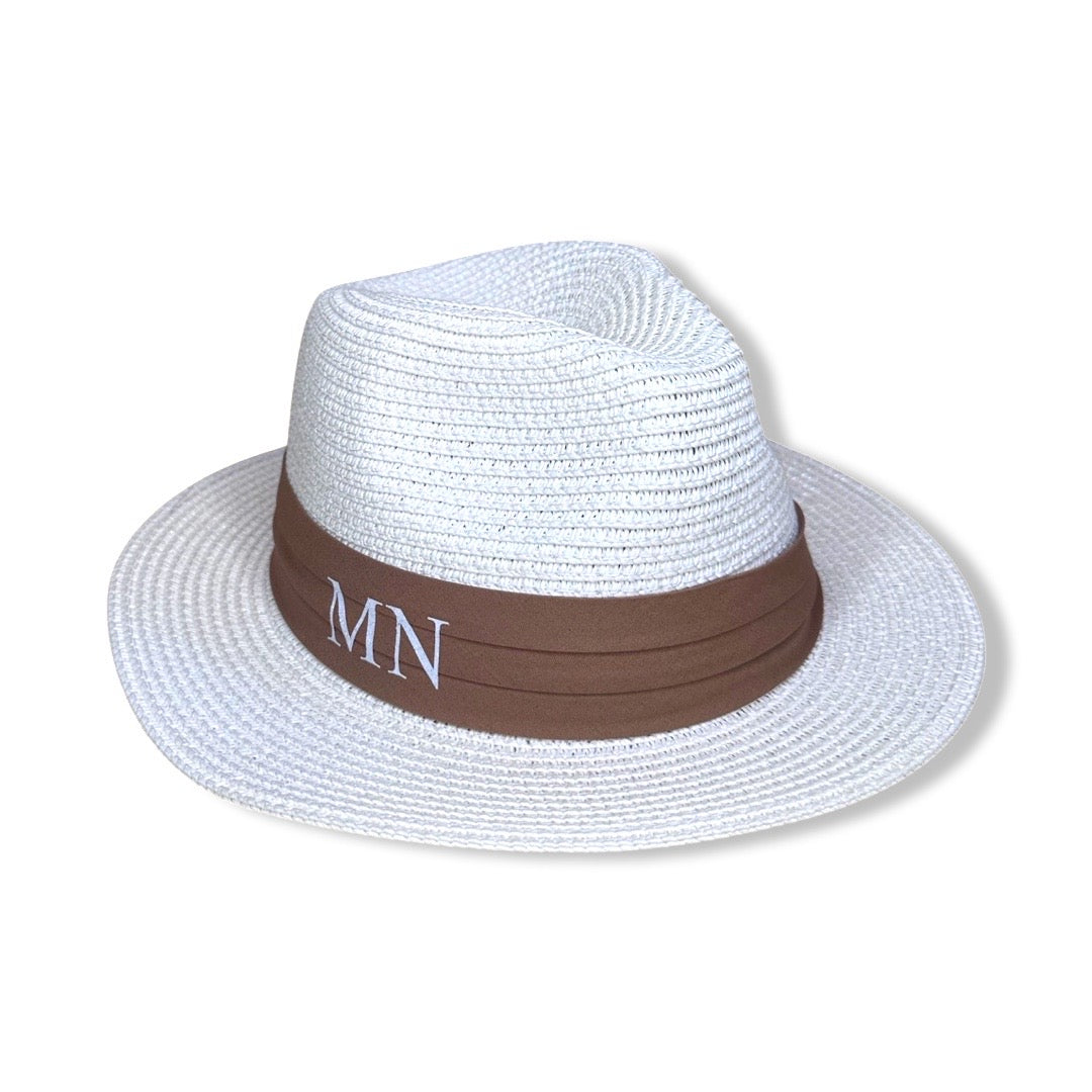 Children's White & Nude Sun Hat