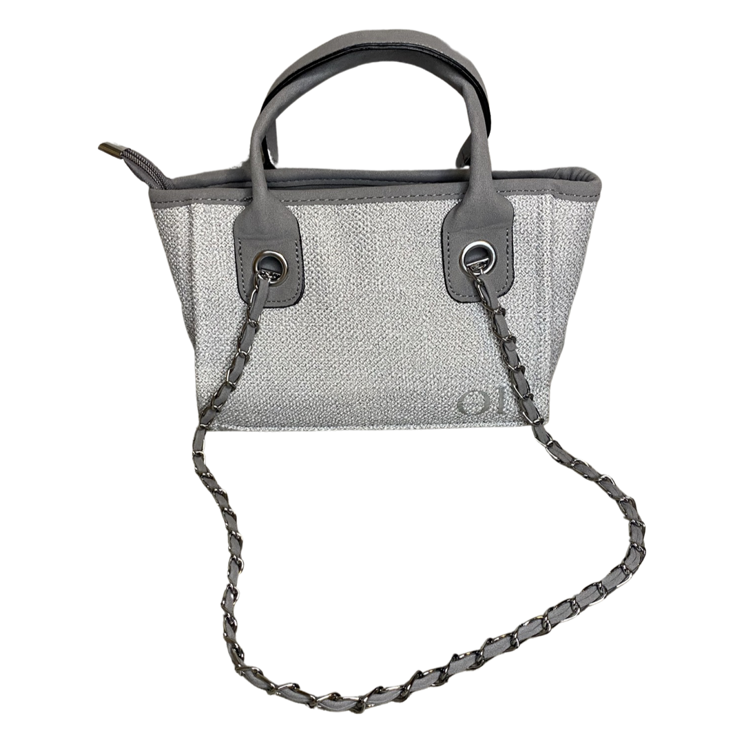 Grey Personalised Mini Canvas Bag Small Letters