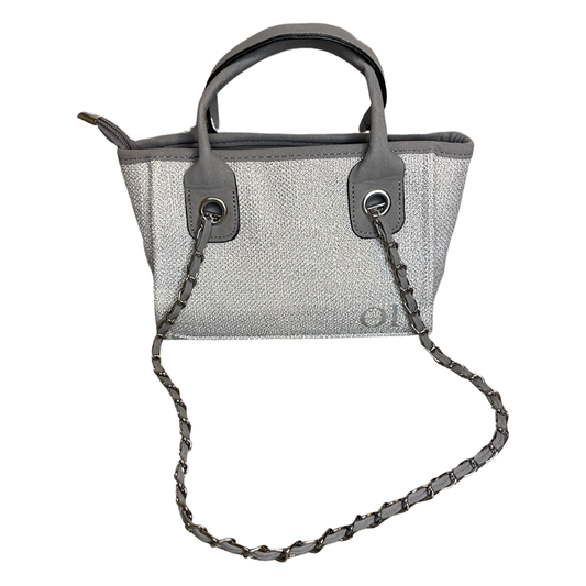 Grey Personalised Mini Canvas Bag Small Letters