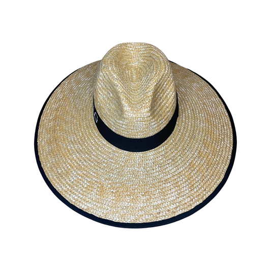 Black Wicker Fedora Hat