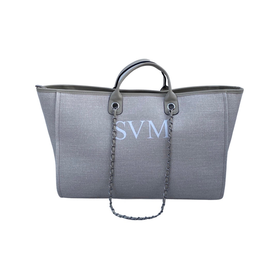 Cream Personalised Weekender Canvas Bag