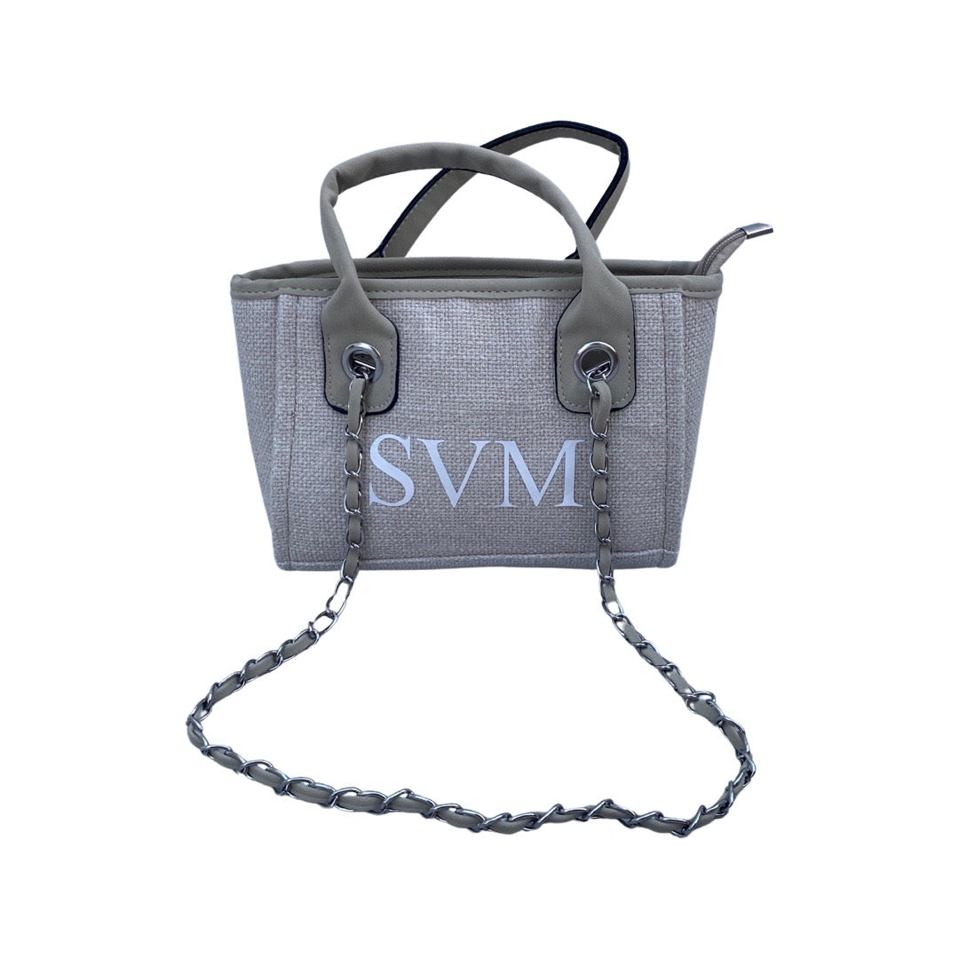 Cream Personalised Mini Canvas Bag Large Letters