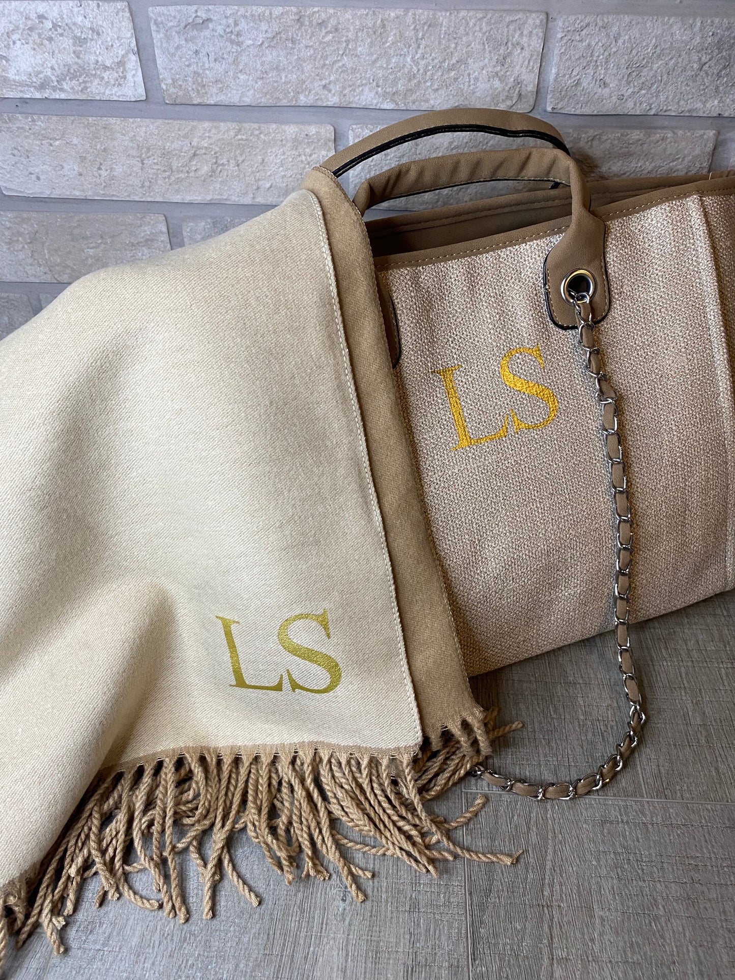 Brown Medium Bag & Scarf