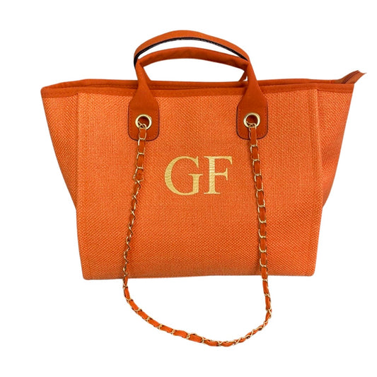 NEW Orange Personalised Medium Canvas Bag