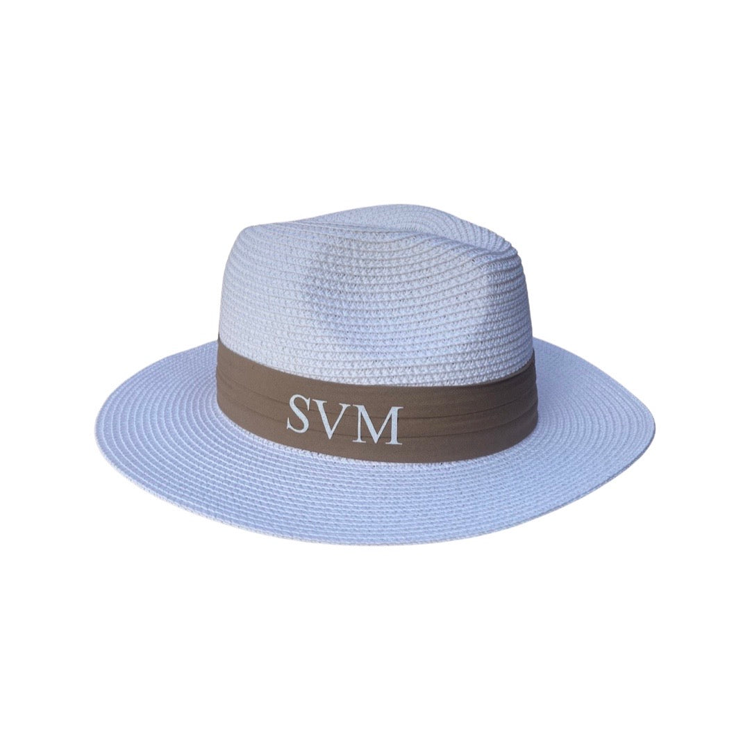 NEW White/Nude Personalised Sun Hat