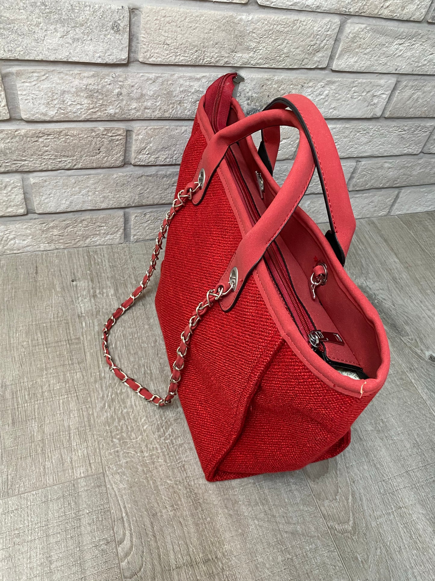 Red Personalised Medium Canvas Bag