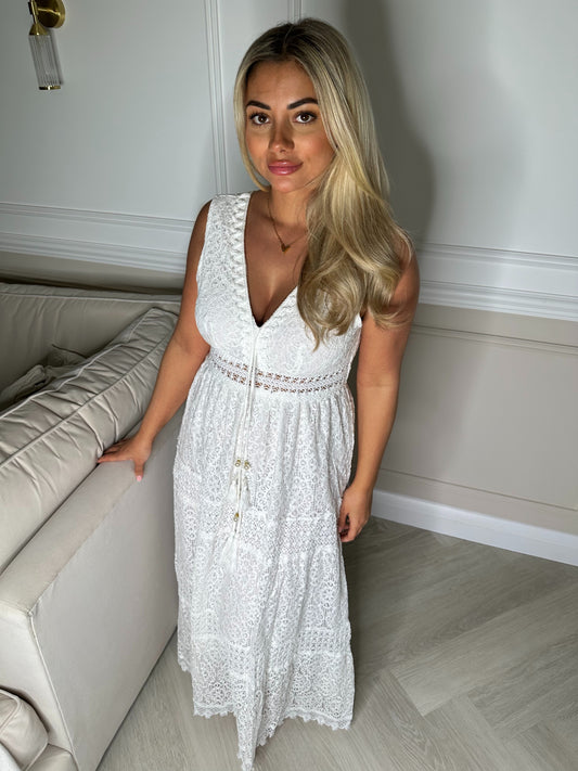 White Detail Dress