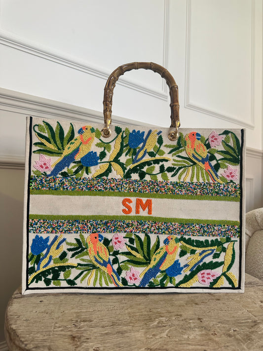 Tropical Beaded Tote