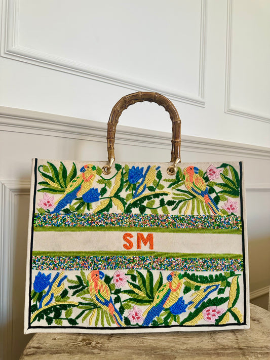 Tropical Beaded Tote