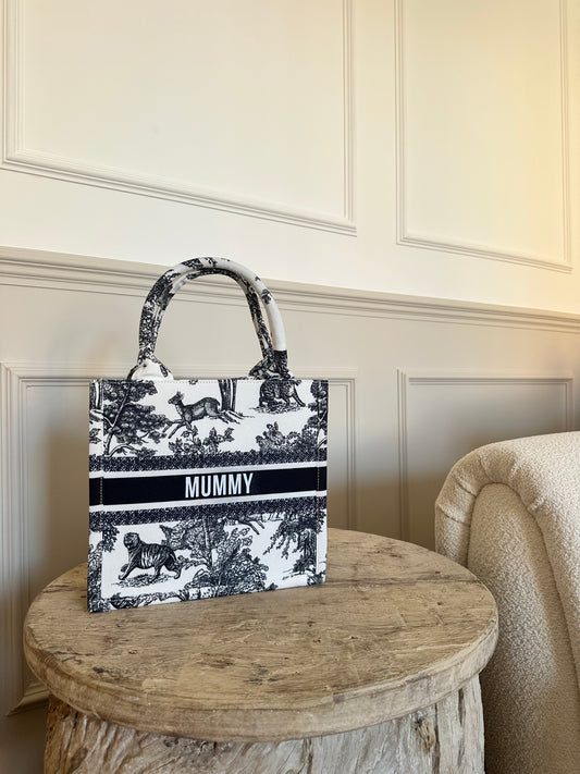 Black Safari Mini Shopper Bag