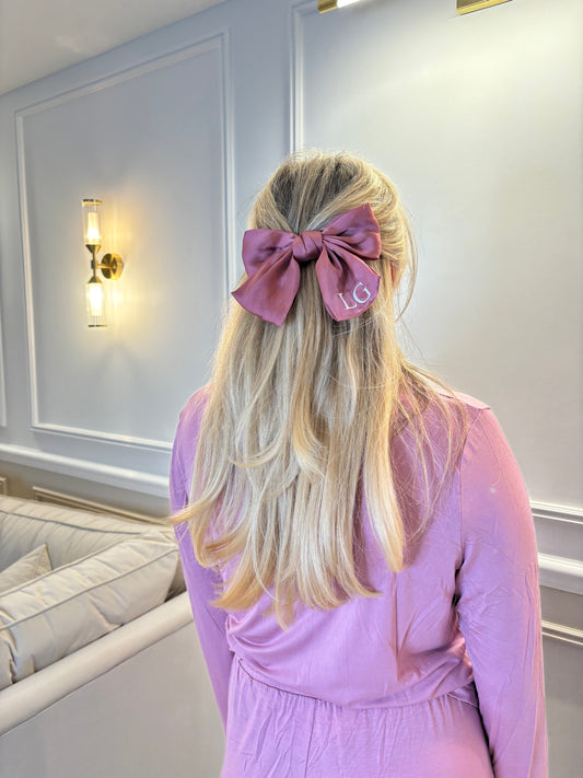 Pink Personalised Hair Bow