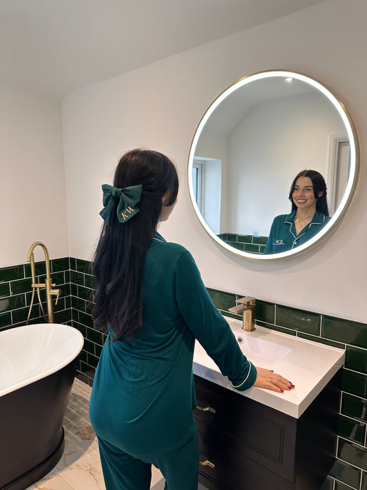 Green Personalised Hair Bow