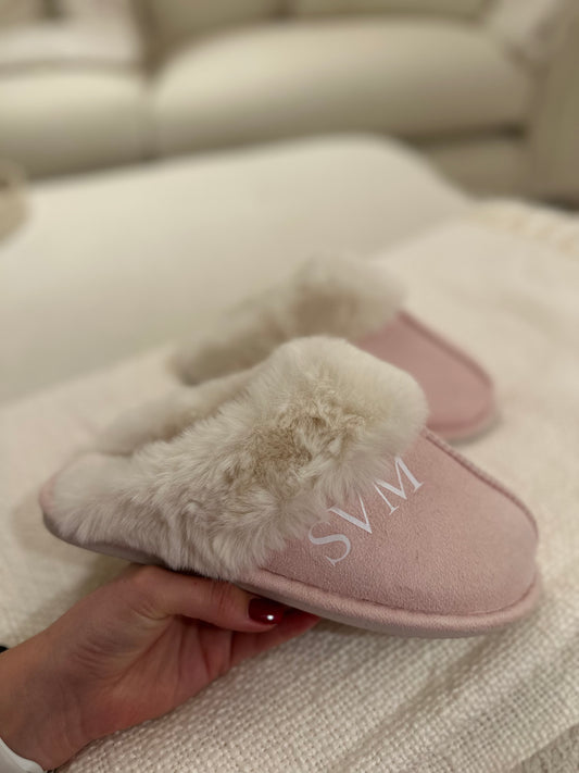 Pink Personalised Slippers