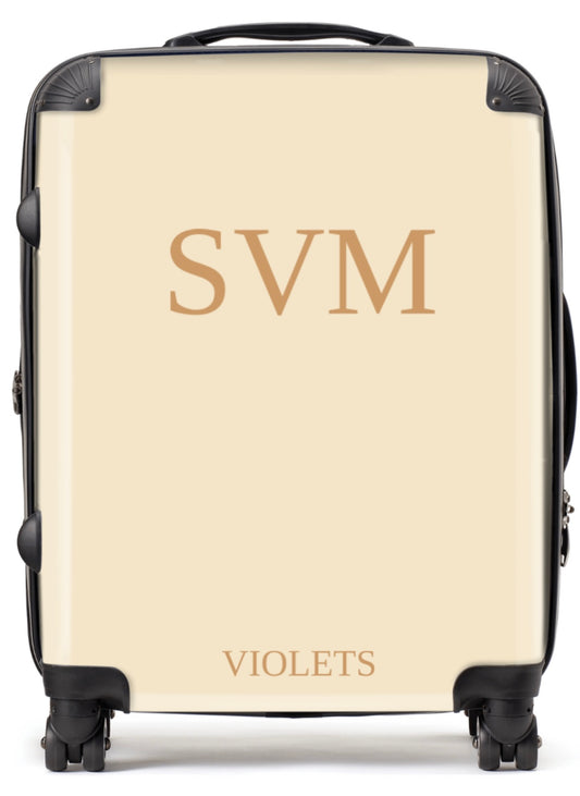 Cream Personalised Suitcase