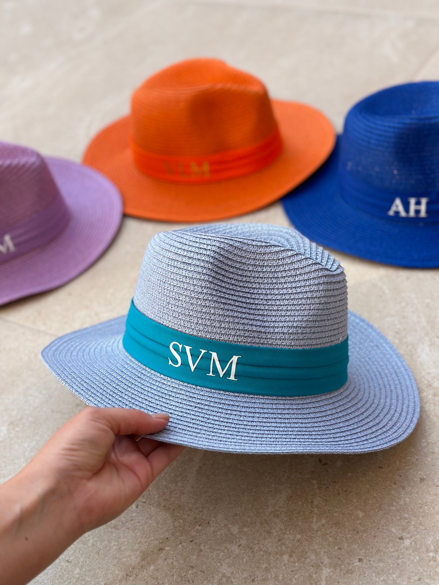Blue Personalised Sun Hat