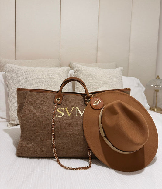 Tan & Gold Hat Magnet