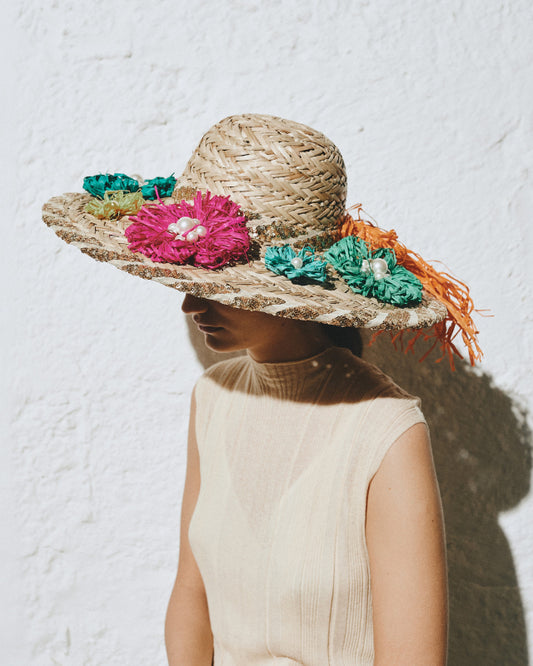 Straw Flower Hat