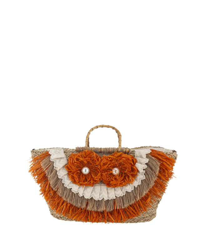 Orange Tassle Bag