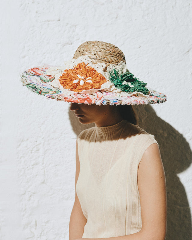 Multicoloured Straw Hat