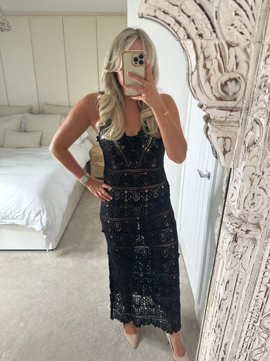 Black Embroidery Dress