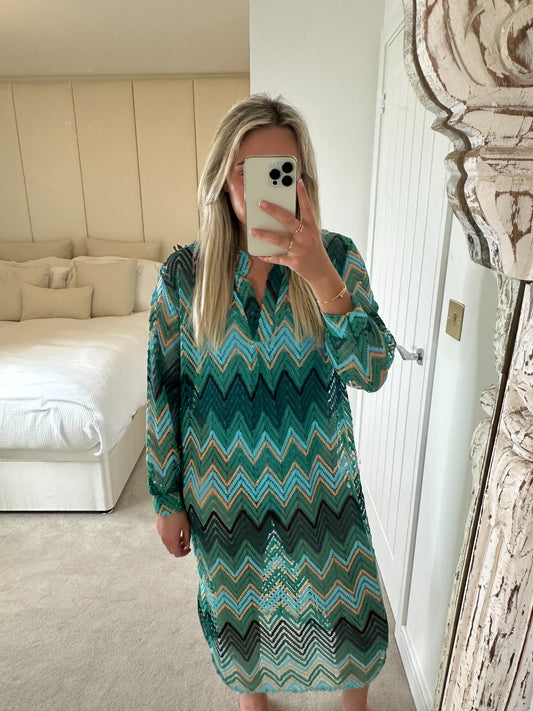 Teal Cover Up Dress