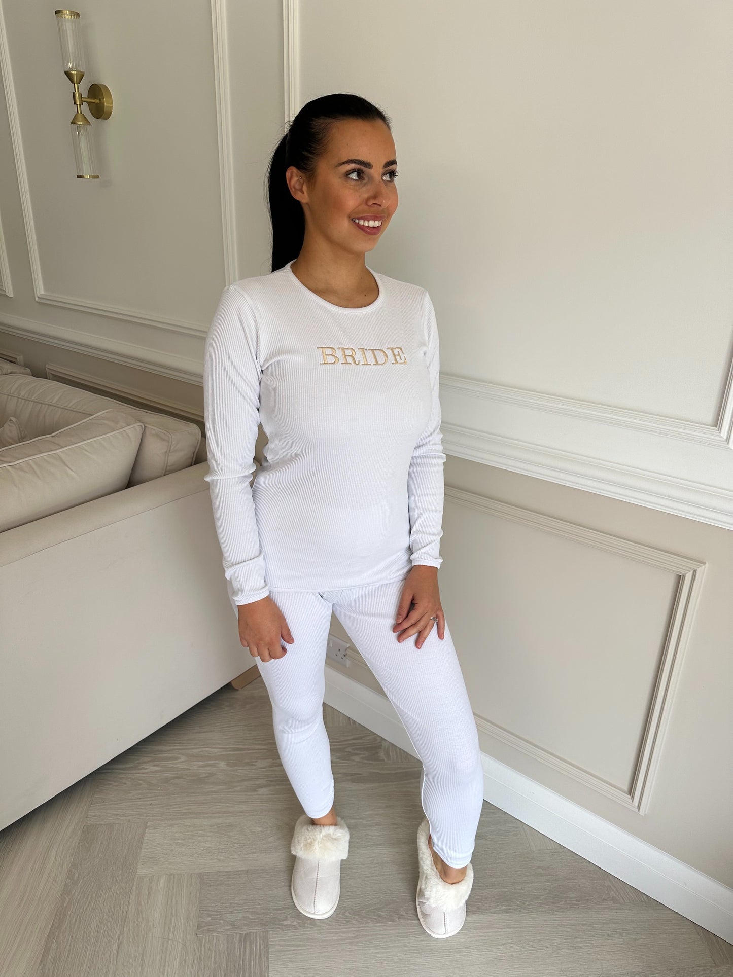 White Personalised Loungewear