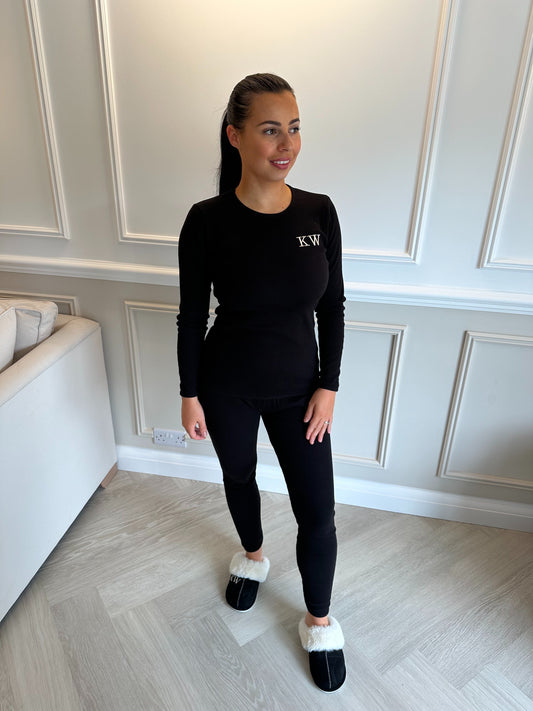 Black Personalised Loungewear