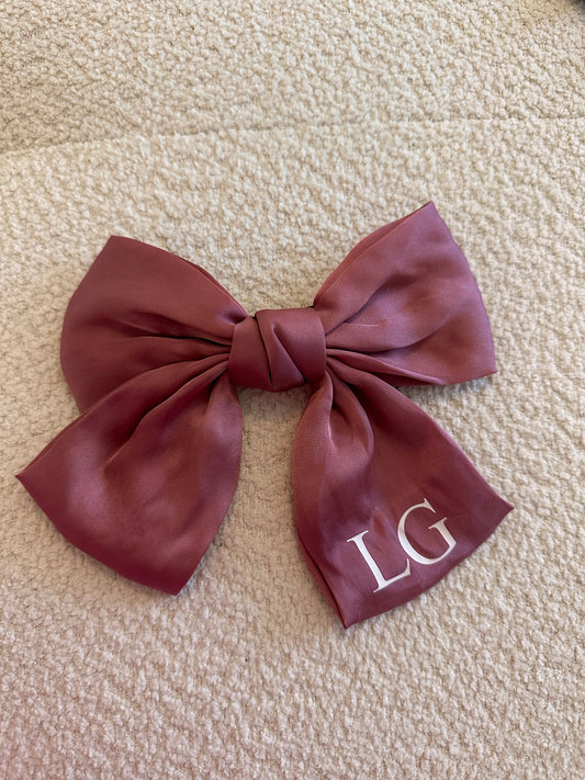Pink Personalised Hair Bow