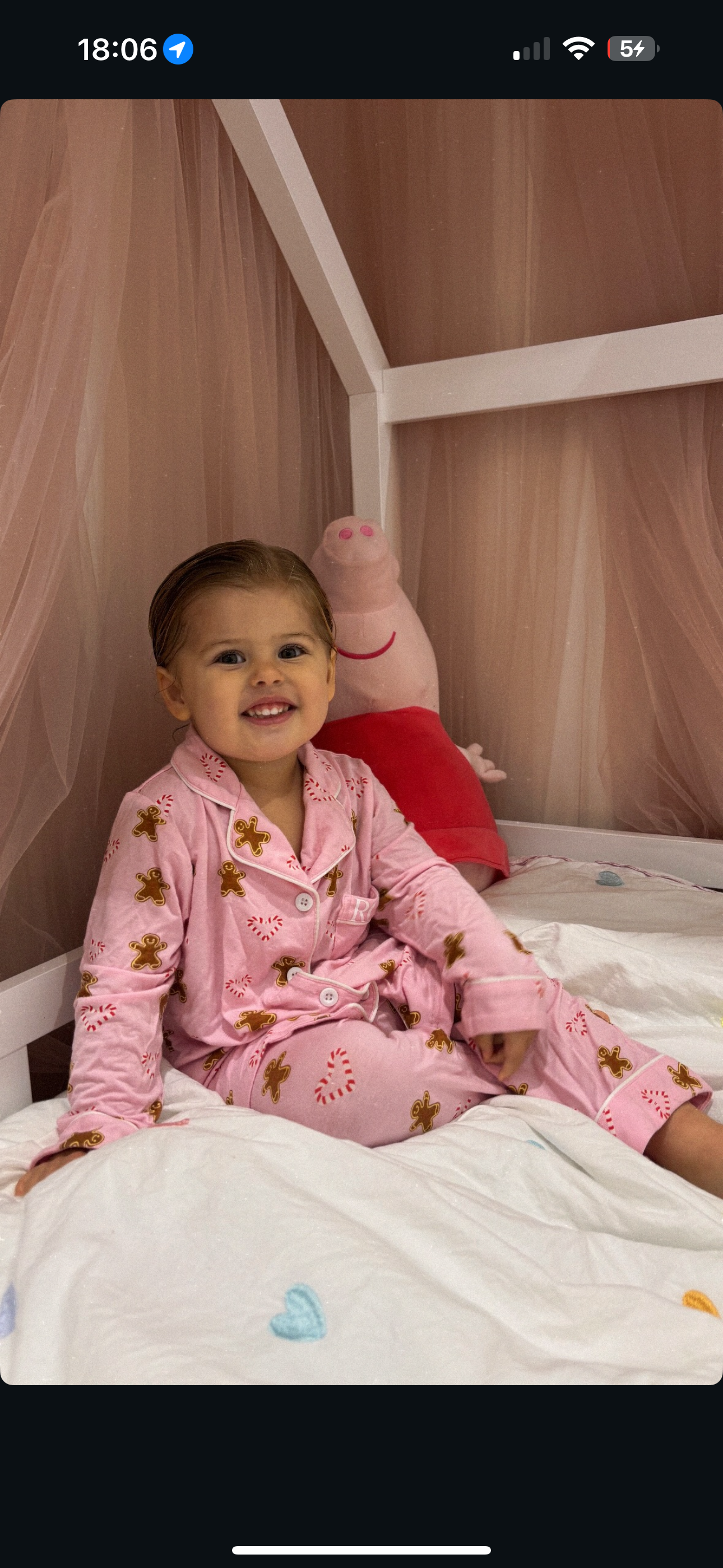 Christmas Print Children’s Soft Pink Pyjamas