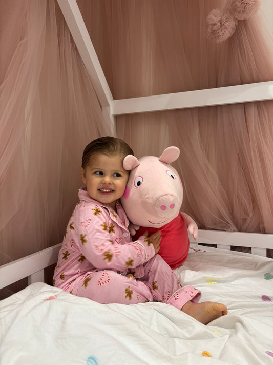 Christmas Print Children’s Soft Pink Pyjamas