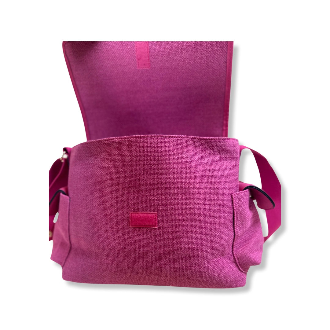Fuchsia Pink Personalised Baby Changing Bag