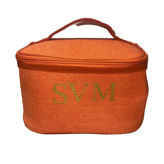 NEW Personalised Orange Make Up Bag